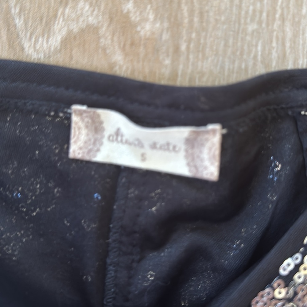 Altar'd State Black and Silver Sequin Pants S - Picture 3 of 10